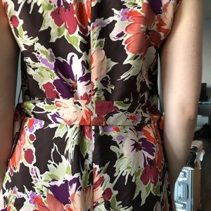 Anna sui floral print silk dress size 4